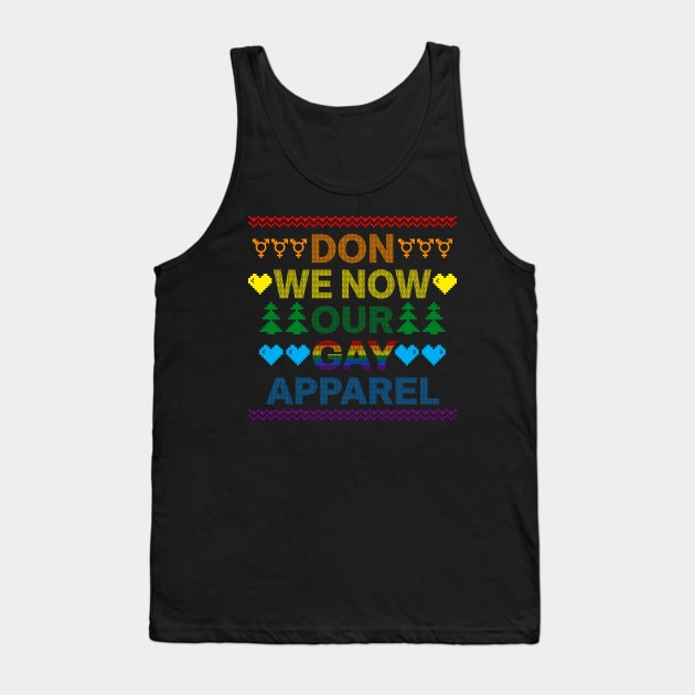 LGBTQ+ Gay Pride Ugly Christmas Sweater Tank Top by BoggsNicolas